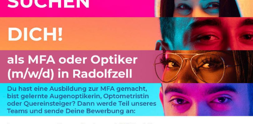 Stellenangebot - MFA oder Optiker Augenzentrum Hegau-Bodensee in Radolfzell